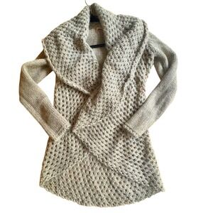 $298 Anthropologie Elsamanda Italian Mohair Wool Knit Cardigan Sweater Sz SMALL